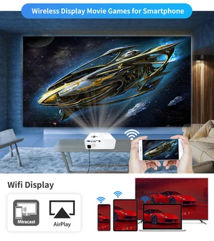 WZATCO C5A Proiector LED 4K Smart Android WIFI 1920*1080P Proyector Home Theater 3D Media Player Video 6D Keystone Joc Beamer