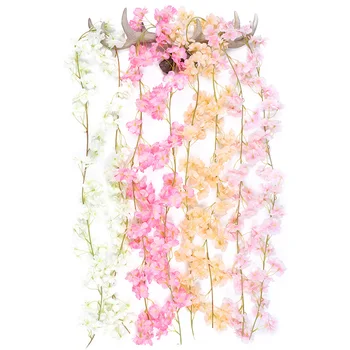 1,8 M Artificiale Flori de Cires Floare de Nunta Ghirlandă de Iederă Decor Fals Mătase Flori de Viță de vie pentru Petrecerea Arc Decor Acasă String