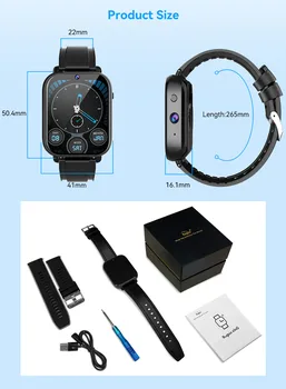 Rogbid Regele Ceas Inteligent Android Bărbați Femei 850mah Smartwatch 2022 GPS, 4G 128G WIFI 320*385 HD IP68 rezistent la apa Camera de 8MP
