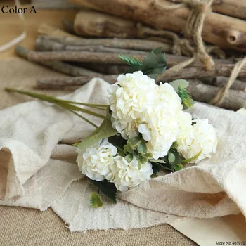 10 Capete De Hortensie Flori Artificiale Flori False Buchet Mic Pentru Petrecerea De Nunta Acasă De Anul Nou Decorare Flori De Matase