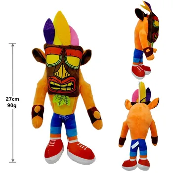 27cm Crash Bandicoot Jucărie de Pluș de Desene animate de Animale Aku Accident Moale de Pluș Umplute Papusa Jucării pentru Copii de Ziua de nastere Cadouri de Craciun