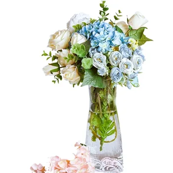1 buc Mătase Artificială Hortensie Ramuri Acasă Decorare Grădină Hortensie Artificiale, aranjamente florale Nunta Decor Petrecere