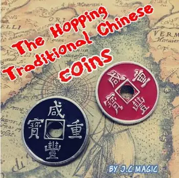Salt Tradițională Chineză monede - Trucuri Magice,de Aproape,Profesionale Monedă de Recuzită Magie,Iluzie,Distracție,Magician Monedă Sărituri