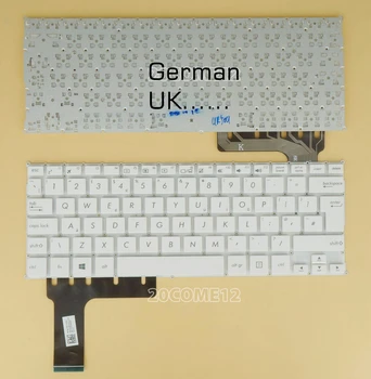 Marea BRITANIE German Keyboard Pentru Asus VivoBook E202M E202MA E202S E202SA E203MA TP201SA TP210SA 0KNL0-1122GE00 Negru / Alb
