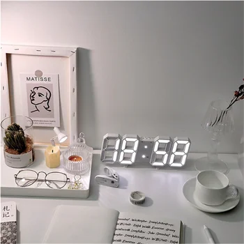 Ceasuri de perete Nordic LED-uri Ceasuri Digitale cu Alarma Ceas Agățat de Amânare Ceasuri de Masă Calendar Termometru Electronic Digital Ceasuri