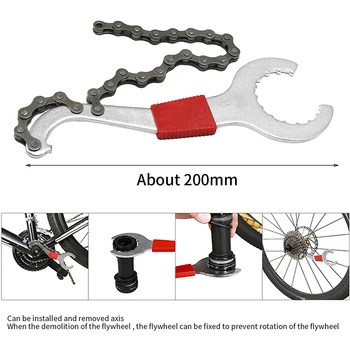 Bicicleta Instrument de Reparare Set Kit Biciclete MTB Drum Instrument Lanț Tăietor Breaker Volant Demontare Manivela Extractorului Cheie Biciclete Multitool Set