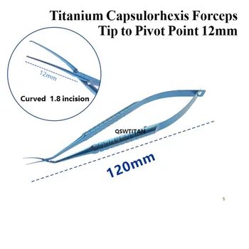 Titan Capsulorhexis Forceps pensete Utrata Forceps unghi/curbat pentru 1,8 mm Micro-Incizie Oftalmice, Instrumente Chirurgicale