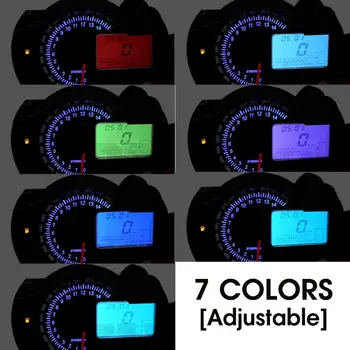 7 Culori LCD Digital Universal Vitezometru Motocicleta contorul de parcurs Contorul de MAX 299KM/H Motocicleta Motocicleta de Bord Motocicleta