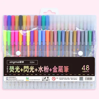 18 Culori Neutre Pen 60 de Culori pentru Copii Watercolor Pen Evidenția Marker Stilou Fluorescent Pictura Arta Flash Pen Set