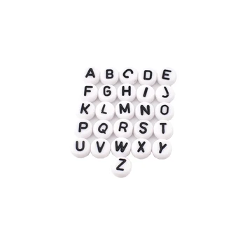 200Pcs/Lot Alb Amestecat Scrisoare Margele Acrilice Pătrat Rotund Alfabetul Liber Margele Spacer Pentru a Face Bijuterii Handmade, DIY Brățară