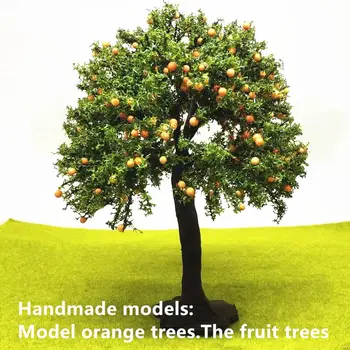 1buc Hand-made microscene model copac portocaliu fructe de arbore de înălțime 17-27cm inaltime pot fi personalizate entuziaști accesoriu materiale