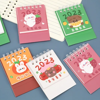 Fructe Text Calendar De Birou Desktop Ornament 2023 Mini-Calendar De Birou Papetărie, Rechizite Școlare În Picioare Calendar Mic