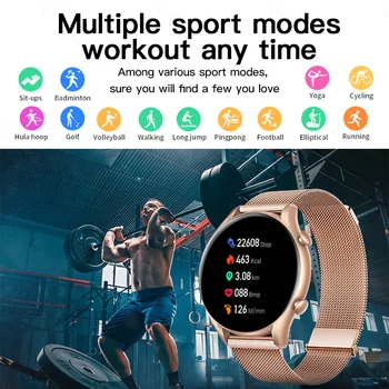 2022 Nou Ceas Inteligent Femei Personalizate Apel Ceasuri Barbati Sport Tracker De Fitness Rata De Inima Smartwatch Rezistent La Apa Pentru Xiaomi, Huawei