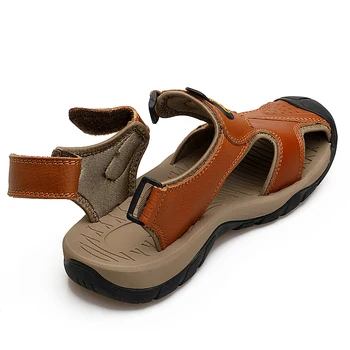 Bărbați clasic Sandale de Vară Moale Sandale Confortabile Pantofi Barbati Piele Sandale de Mari Dimensiuni Moale în aer liber Bărbați Sandale Romane