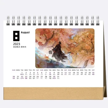 Fondator al Diavolului Mod 2023 Taiwan Calendar Wei Wuxian Albastru Uitat Calendar Anime Taiwan Calendar Dublă față-Verso