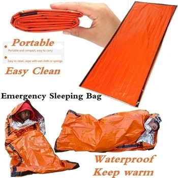 Viața În Aer Liber Bivy De Urgență Sac De Dormit Termică A Păstra Cald Impermeabil Mylar Primul Ajutor De Urgență Blanke De Camping Echipament De Supraviețuire
