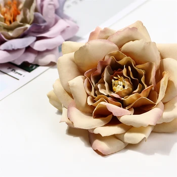 5pcs 9 CM Europene Mari Artificiale Flori de Trandafir Capete de Crăciun Acasă, Decor Nunta, Decor de Perete Flori Faux Accesorii