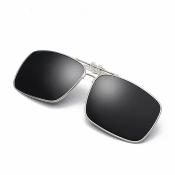 MYT_0303 ochelari de Soare Polarizat Lentile clip pe ochelari de vedere de Noapte Femei Galben Pătrat Ochelari de Soare cu Clipuri Unisex Clipuri